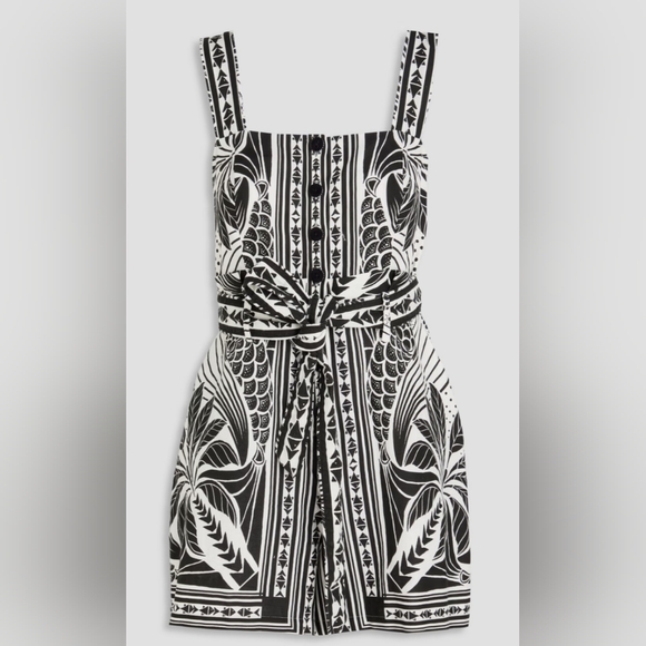 Farm Rio Linen Blend Romper - Picture 3 of 13